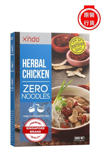 XNDO - HERBAL CHICKEN ZERO™ NOODLES 300G │ 新加坡藥材雞無憂蒟蒻麵
