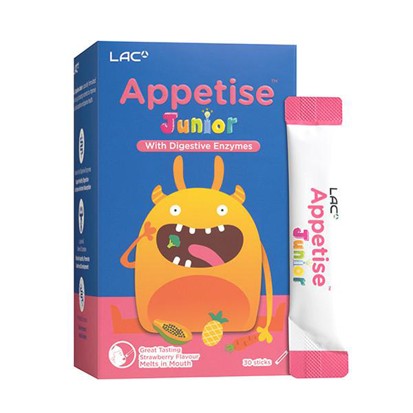 Sing-Health LAC JUNIOR APPETISE STRAWBERRY FLAVOUR 1.6G x 30 STICKS 兒童醒胃酵素 1.6克 x 30條