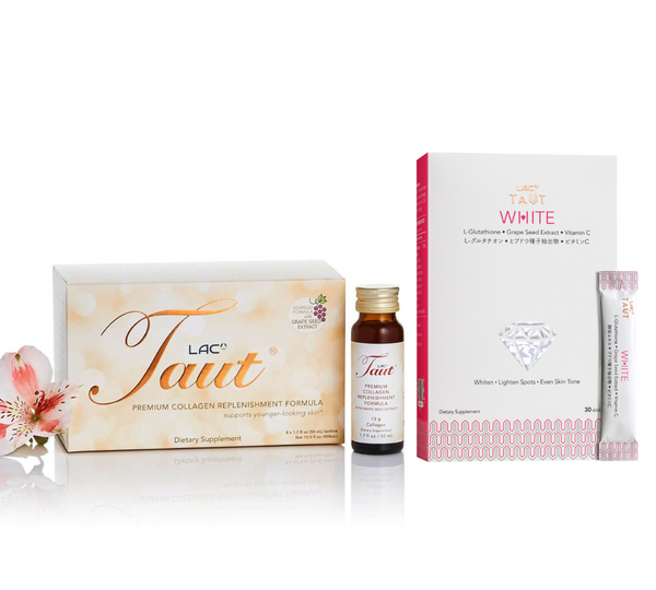 LAC - 美白緊緻套裝 (Taut® 膠原蛋白飲品 + Taut® 回原穀胱甘太美白粉末)  (7折套裝優惠價 | 原價 $1046)