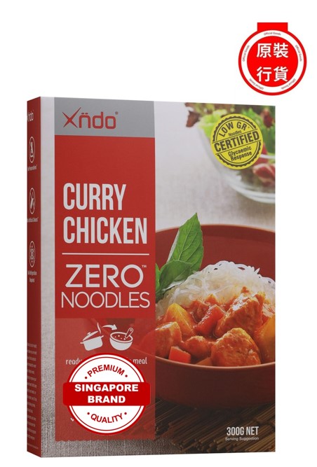 XNDO - CURRY CHICKEN  ZERO™ NOODLE 300G │ 咖喱雞肉無憂蒟蒻麵