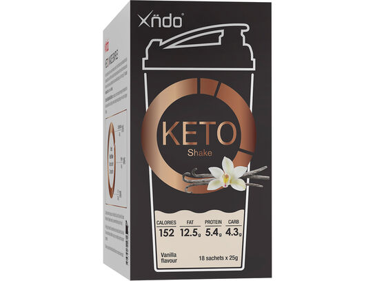 XNDO - KETO SHAKE VANILLA 25G x 18 SACHETS │ 纖脂生酮奶昔18包 (雲呢嗱味)