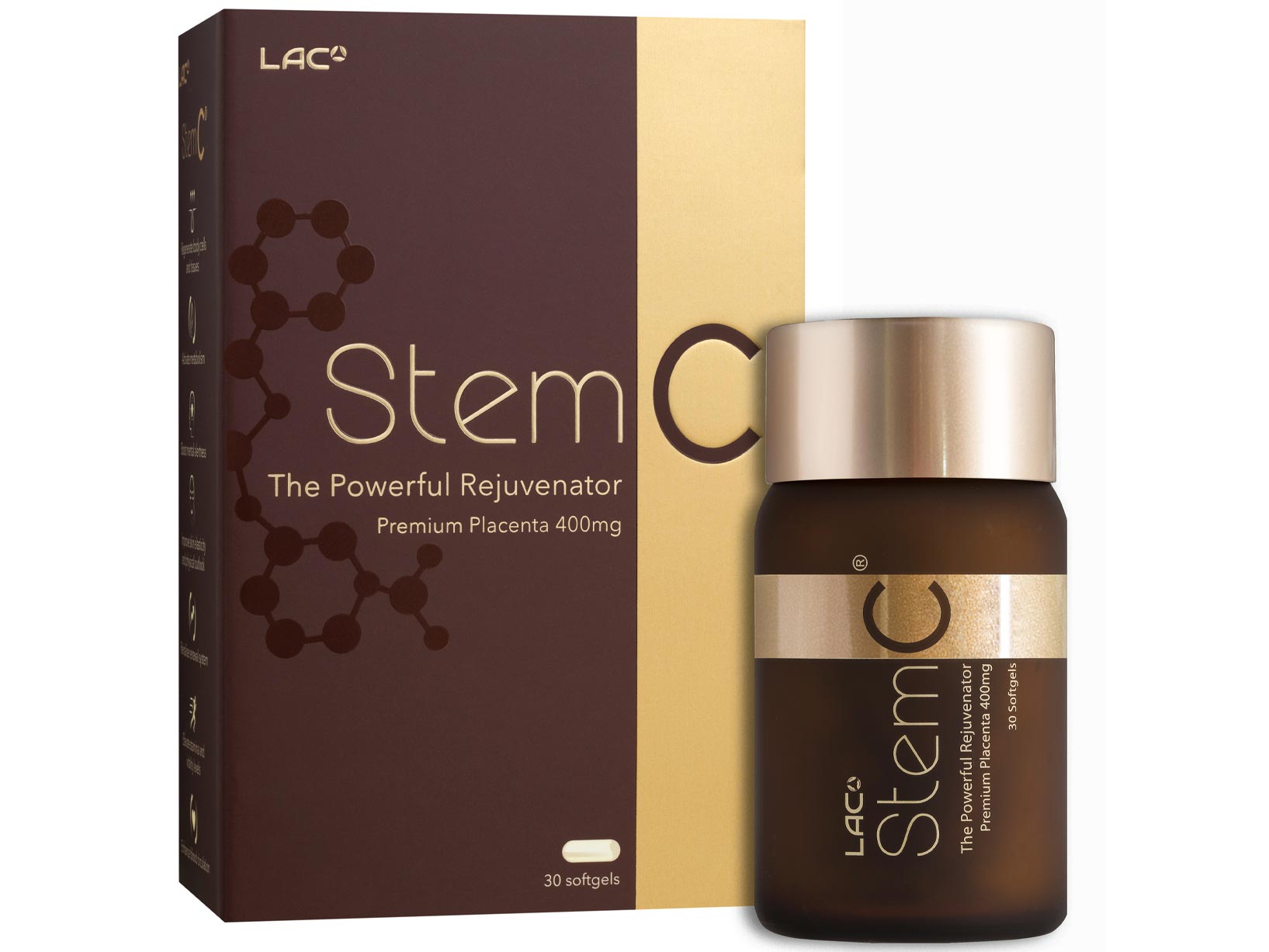 LAC -  STEMC® x 30 SOFTGELS | StemC 馬胎盤膠囊 [尊貴逆齡美肌 、 抗衰老]