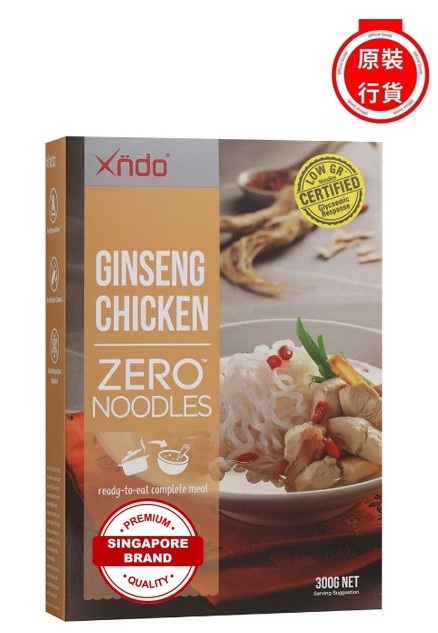 XNDO - GINSENG CHICKEN  ZERO™ NOODLE 300G │ 人參鶏肉無憂蒟蒻麵