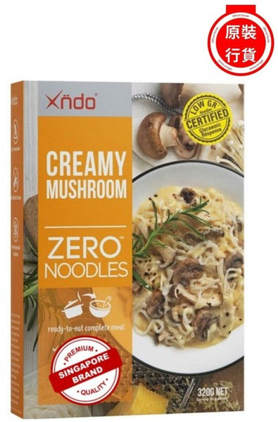 XNDO - CREAMY MUSHROOM ZERO™ NOODLES 320G │ 奶油蘑菇無憂蒟蒻麵